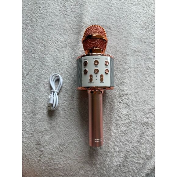 Ovellic Rose Gold Karaoke Microphone For Kids - Picture 8 of 11